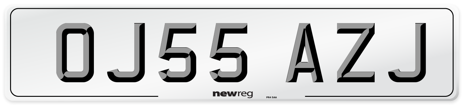 OJ55 AZJ Number Plate from New Reg